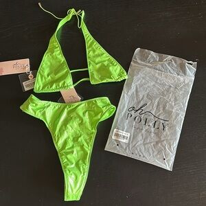 Oh Polly! New neon high cut bikini! M